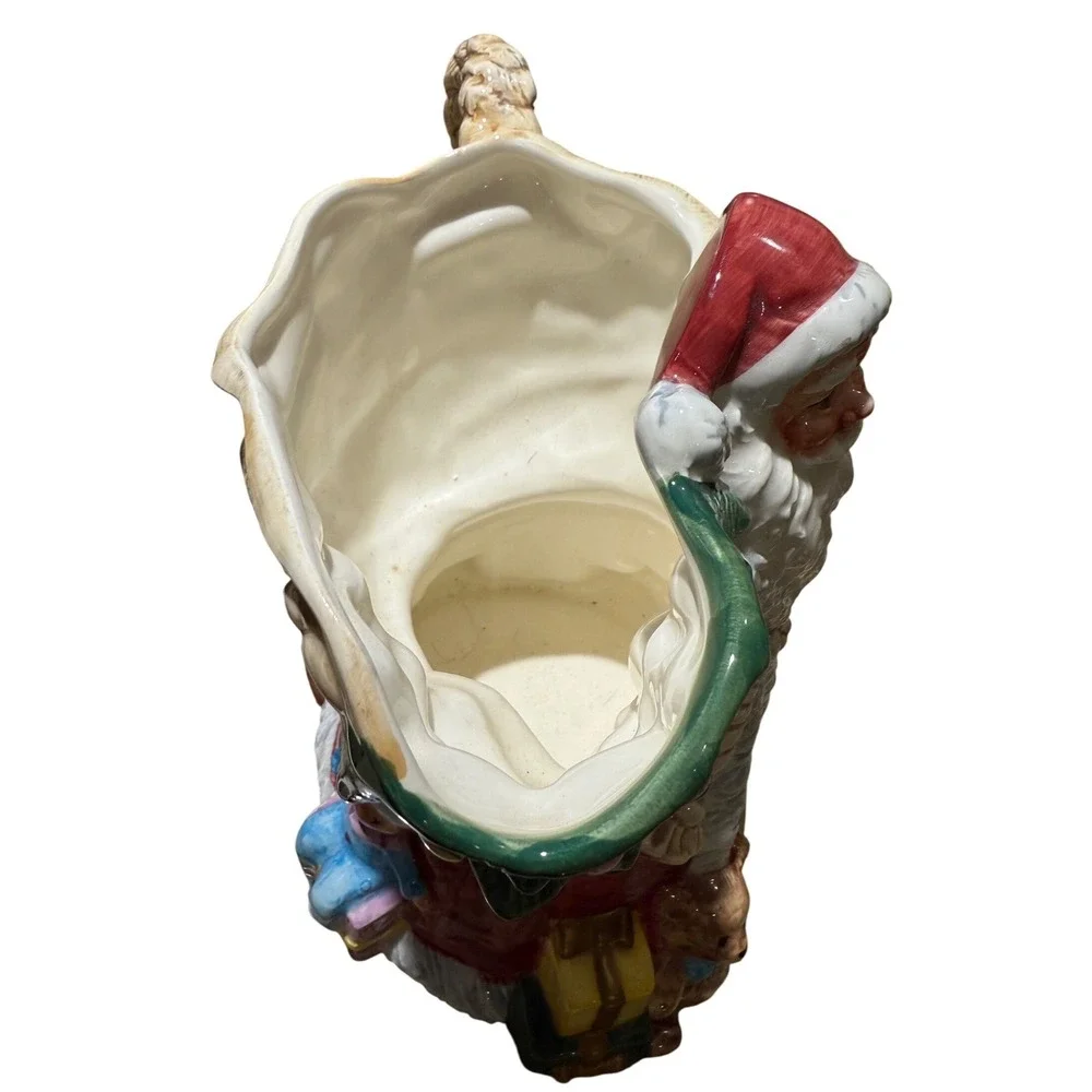 Vtg Fitz & Floyd Omnibus Santa Christmas Pitcher 1994 Christmas Tree Presents 9